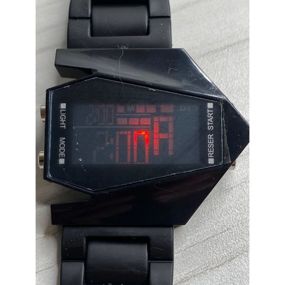 LED Aircraft Watch Waterproof Creative Watch - Black - Picture 3 of 6